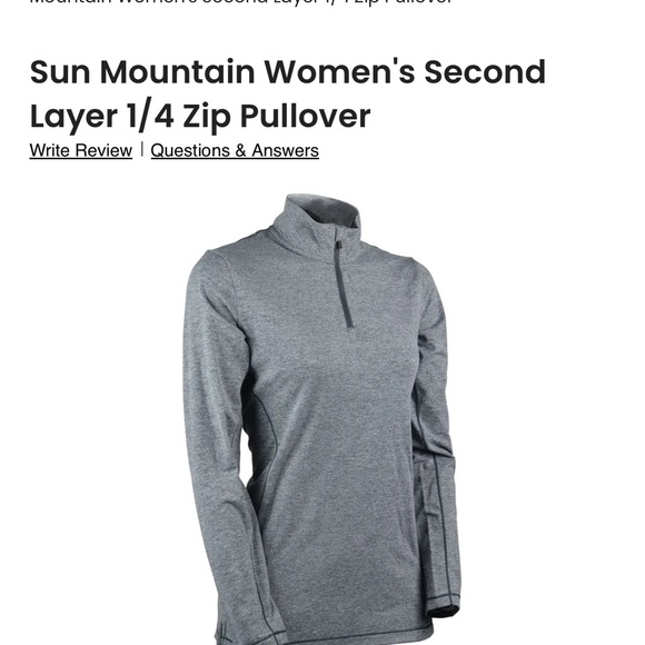 Sun Mountain Tops - Sun Mountain Women's Gray Long Sleeve 1/4 Zip Pullover